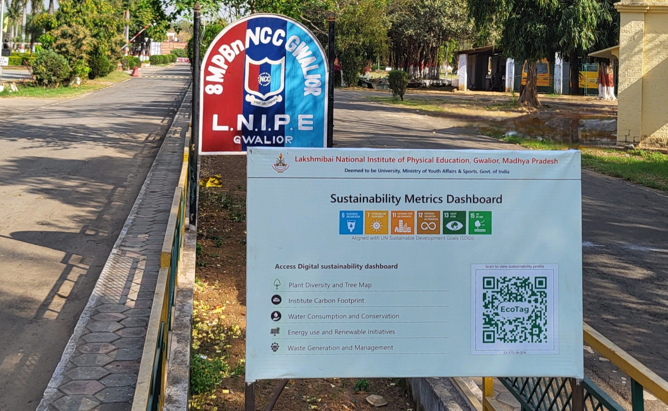 EcoTag displayed at an institutional site